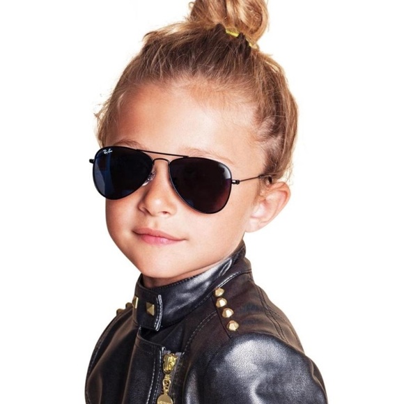 Ray-Ban Kids Aviator Sunglasses, Gold/Green - BRAND NEW - Picture 4 of 4